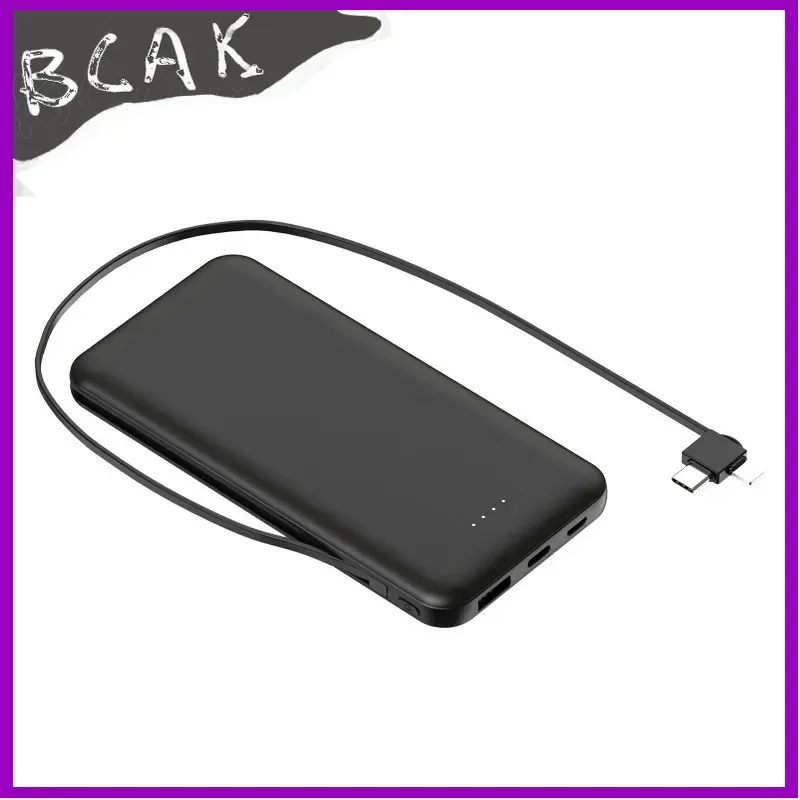 Quality BCAK Business PD Fast Charge with Cable Mobile Phone Tablet Power Bank 10000 MAh Mobile Power Supply