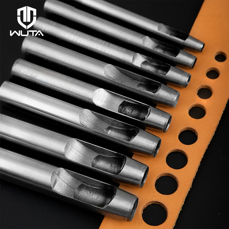 WUTA Basic Series 1PC Leather Round Hole Punch Tools 9-22mm Hollow Punches Steel DIY Craft Punching Tool for Belts Plastic Paper