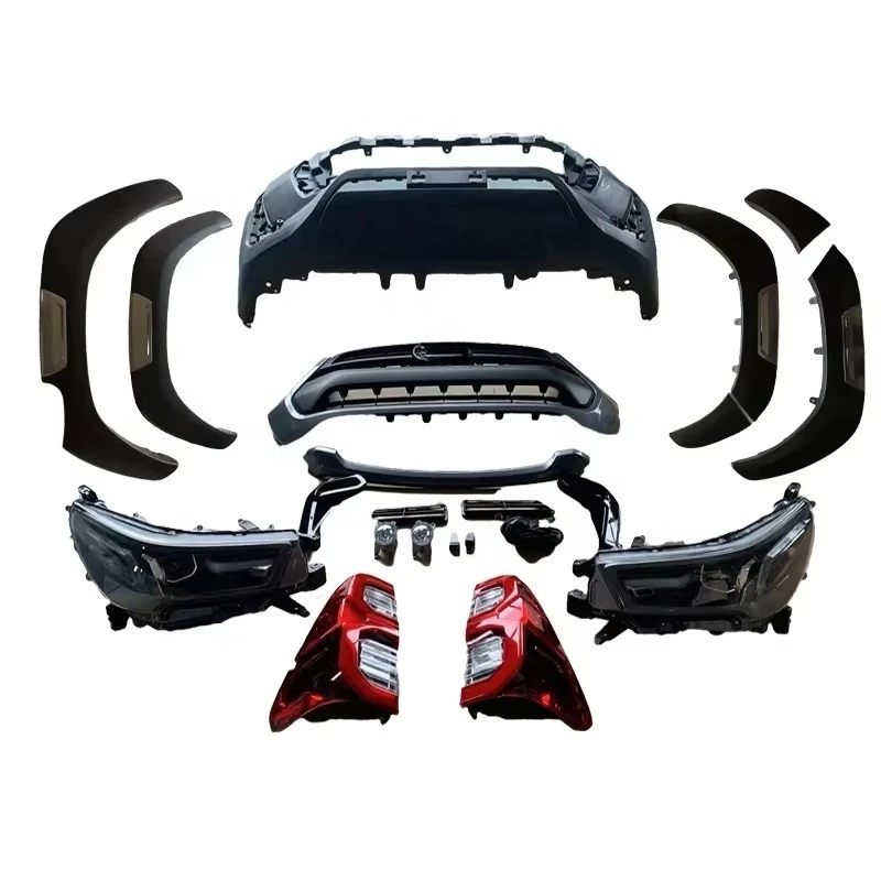 Accesorios para autos, kits de carrocería para Hilux Revo 2016-2018, actualización 2021, kit de carrocería para parachoques delantero de camioneta.