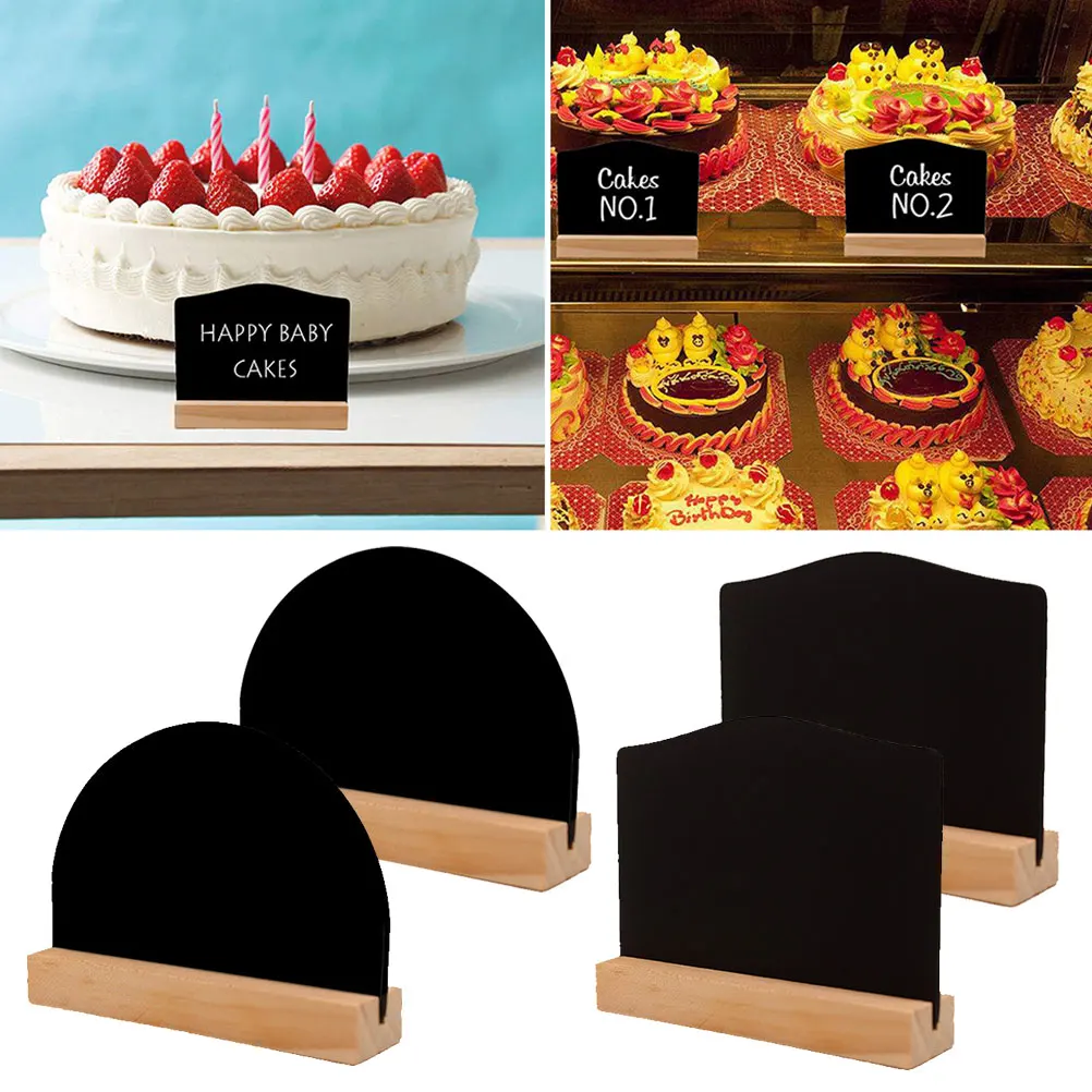 4 قطعة سبورة صغيرة على الوجهين مع قواعد خشبية خفيفة الوزن سبورة رسالة مجلس براعة دقيقة غير مشوهة