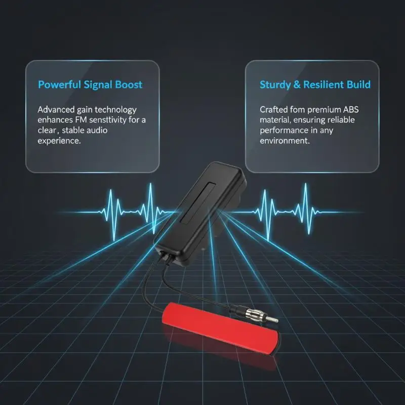 5M Universal Car FM AM Radio Antenna Stable Signal Reception Compatible with Most Cars Trucks SUV Vehicle Types