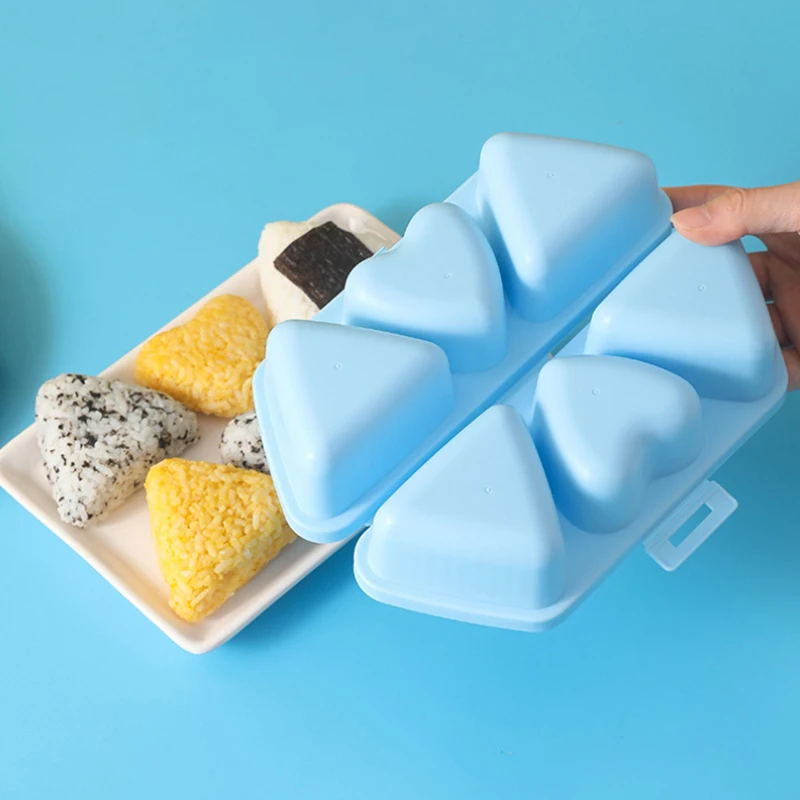 

Creative Triangle Sushi Mold Press Triangle Rice Ball Makers Reusable Triangle Mould Bento DIY Accessories Making Kits-B2