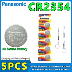 Panasonic 5Pcs CR2354 3V Rechargeable Lithium Button Cell Coin Battery Long Lasting For Calculator Watches Car Remote Control