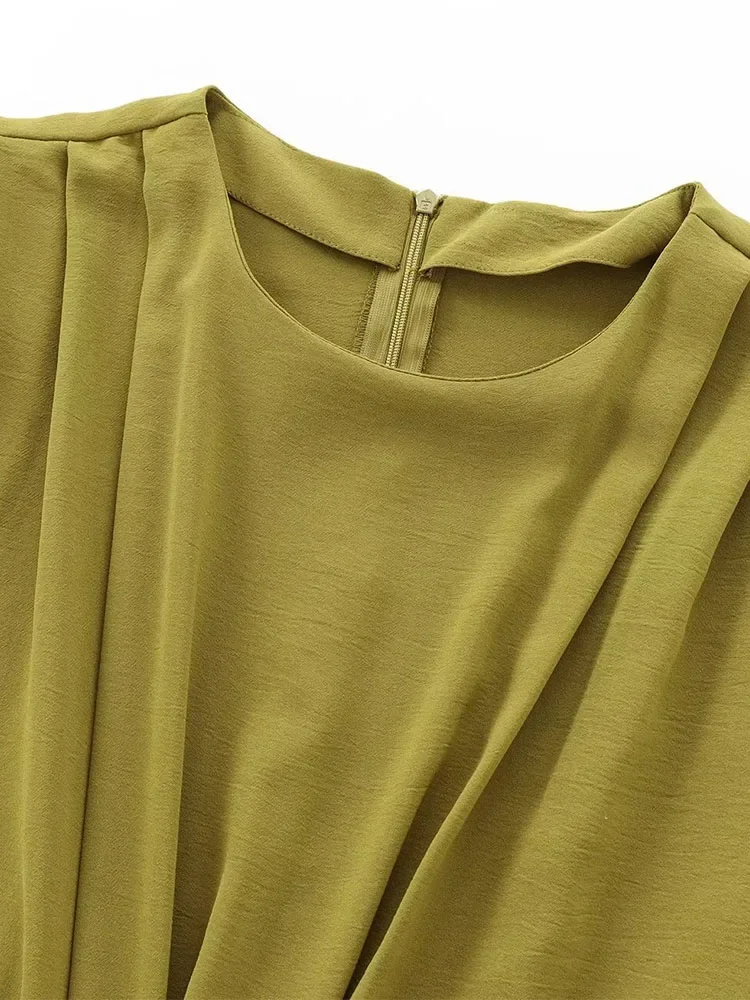 صيف جديد النساء الوافدين تصميم الأزياء مشبك الديكور أكمام فستان طويل بلون الإناث الخصر كاشفة فساتين