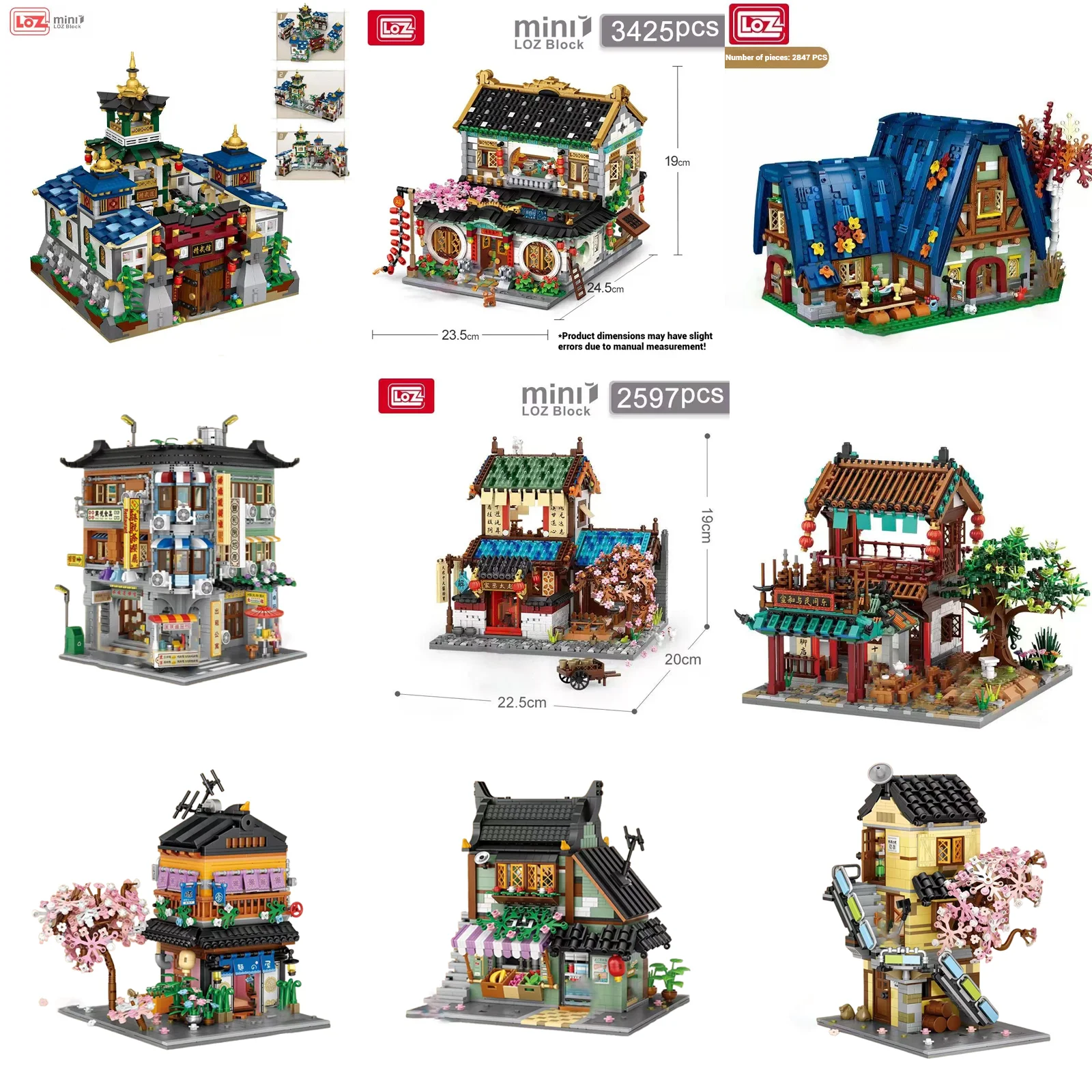 

LOZ ретро строительные блоки уличная сцена игрушки настольные украшения, сборка модели здания дома, праздничные подарки для взрослых и детей