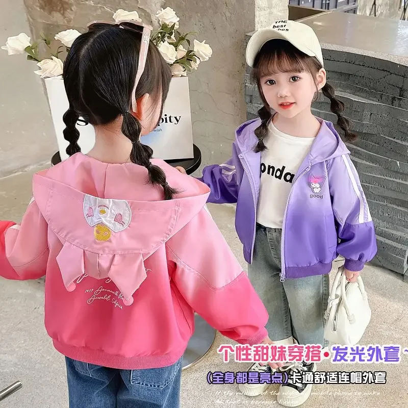 

Girly Heart Kawaii Sanrio Ins Kuromi Jacket Clothing Spring Autumn Cute Cartoon Fashion Long Sleeve Coat Baby Gifts for Kids