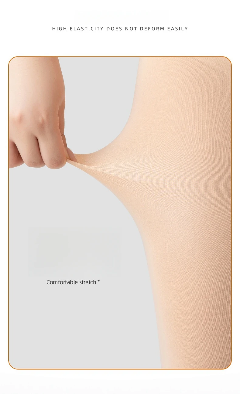 150g Damen Plus Size Strumpfhose Körper gewicht 80kg kann weich sein hohe Elastizität fußlos nackt schwarz Kompression strümpfe Bein tragen – Detail 6