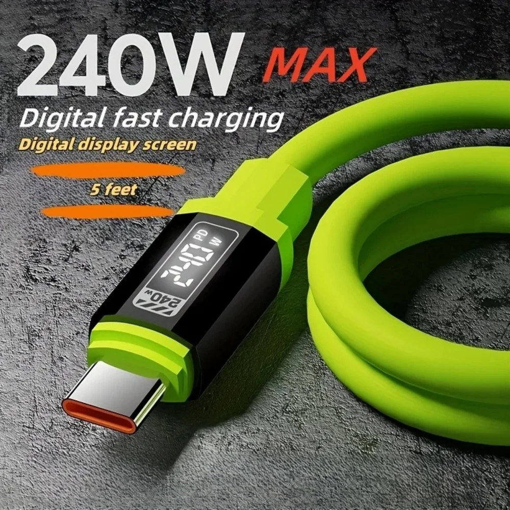 240 W PD-Kabel C auf C Typ C-Kabel USB C PD Schnellladegerät-Kabel für universelle USB-Ladegeräte Typ C USB-C-Kabel