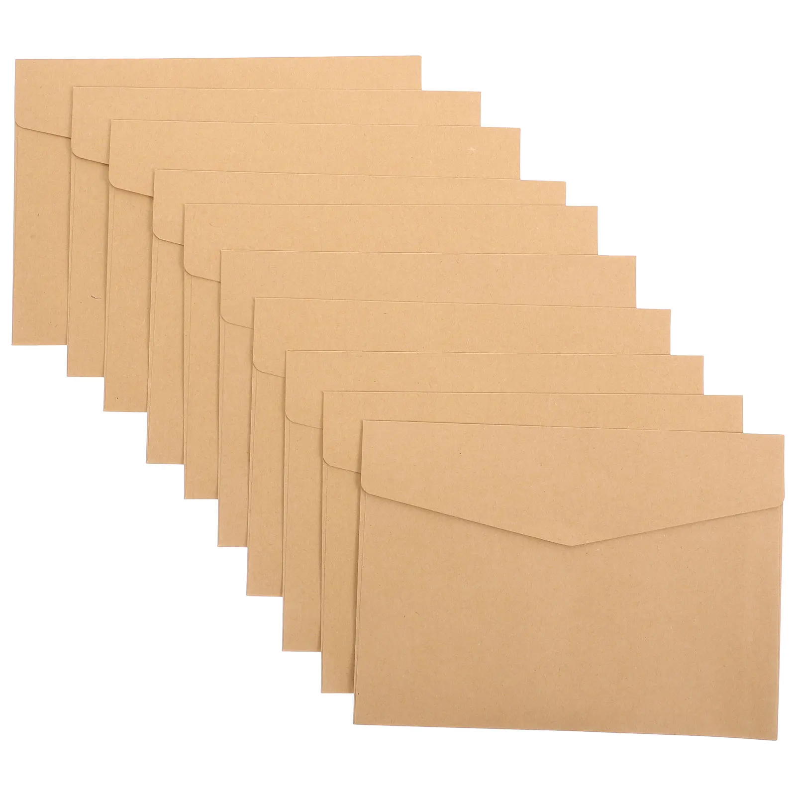 

Brown Kraft Envelope for Wedding Cards Simple Style Party Invitation Letter Storage Sturdy Solid Color Bride Groom Mother