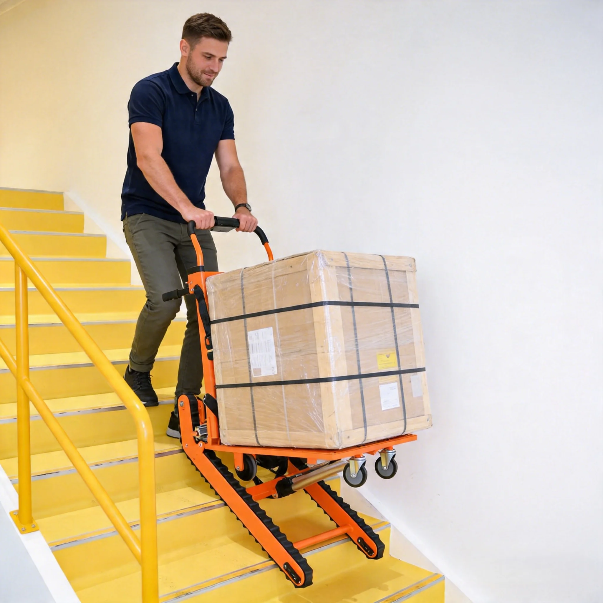 Factory Price Electric Powered Stair Climbing Trolley 200-400kg Capacity Heavy Object Transport Crawler OEM