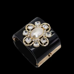 French noble elegant pearl crystal flowers new trend bracelet