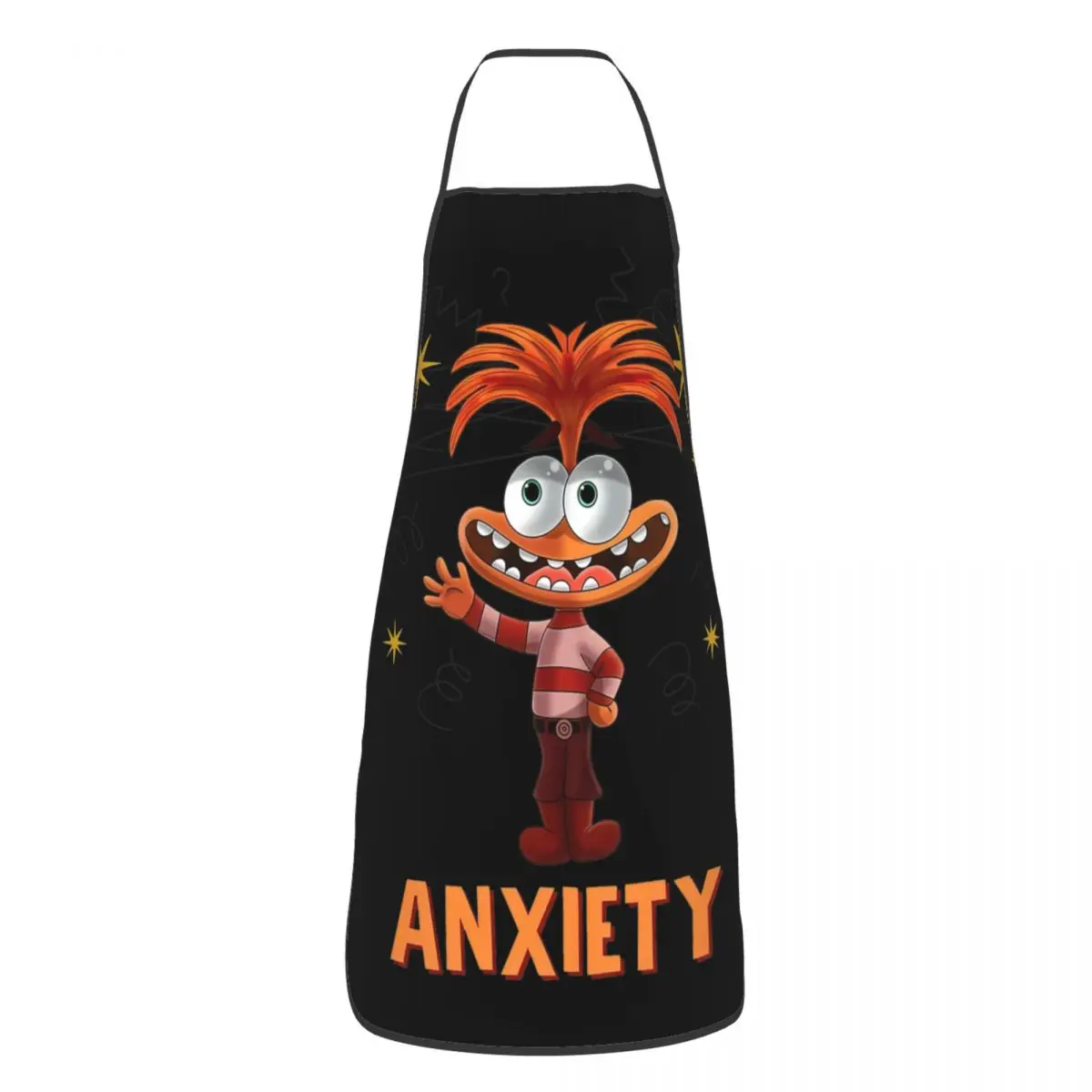 Inside Out Emotions Anxiety Kitchen Household Aprons Sleeveless Cartoon Bib Tablier for Adult Chef Restaurant