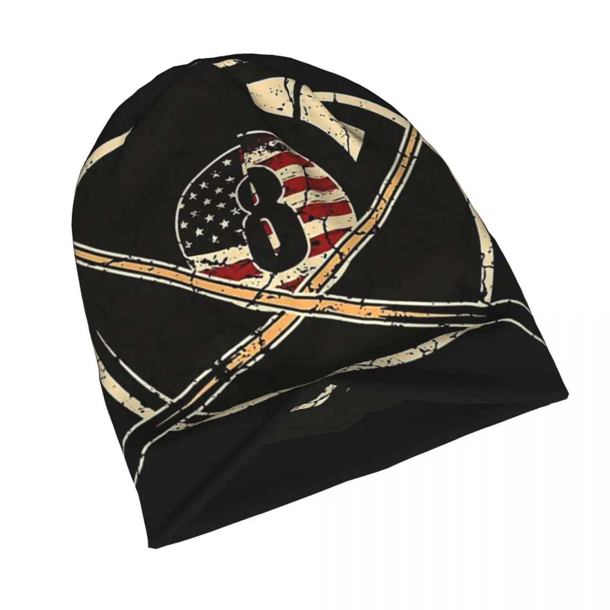 billiard Skullies Beanies Caps Eight Balls With American Flag Thin Hat Autumn Spring Bonnet Hats Men Women's Street Ski Cap