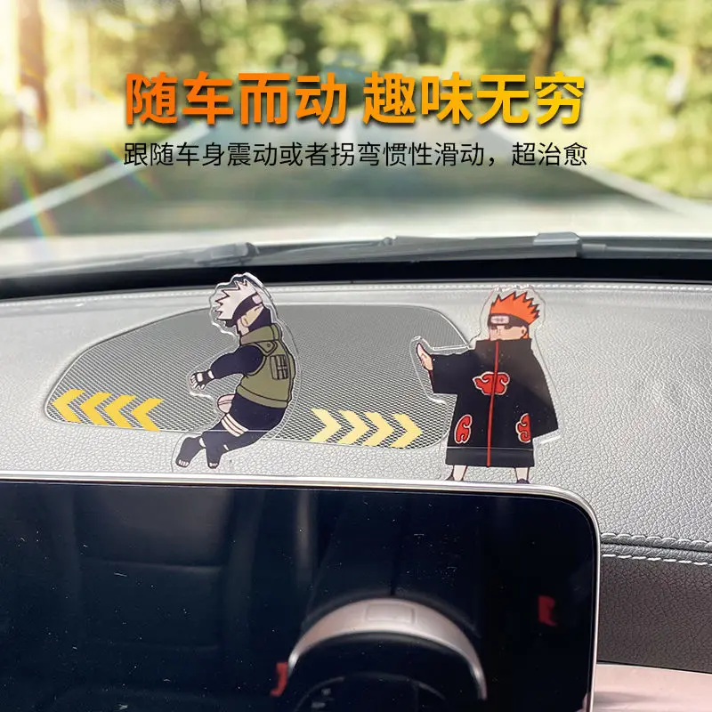

Naruto Car Screen Ornaments Toy Dashboard Decorate Movable Cartoon Hatake Kakashi Pain Car Accessories New Decorations Gift