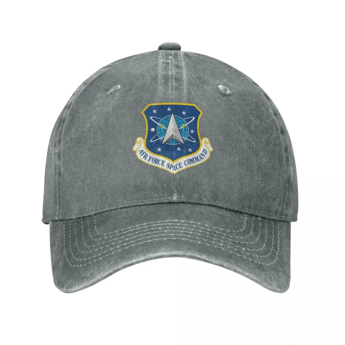 

Air Force Space Command Shield Emblem Baseball Caps Washed Denim Hats Outdoor Adjustable Casquette Sports Baseball Cowboy Hat