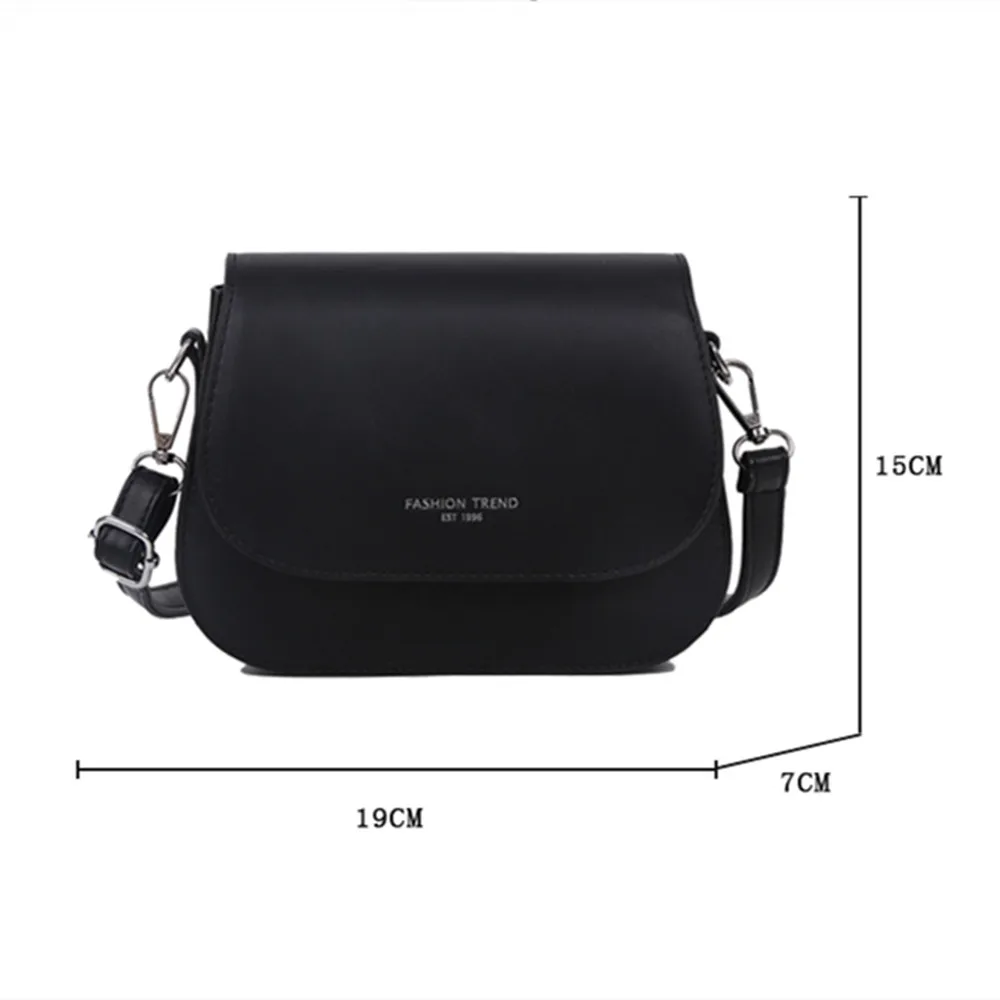 Fashion Underarm Bag Casual Women Girl PU Leather Totes Handbag Zipper Crossbody Solid Color Messenger Sholder Bags