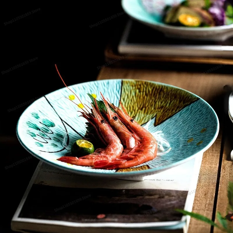 For Personal Bowl Large Bowl Household Shallow  Rice Noodle  High Value Salad  Huge Beautiful Plate Rice Plate
