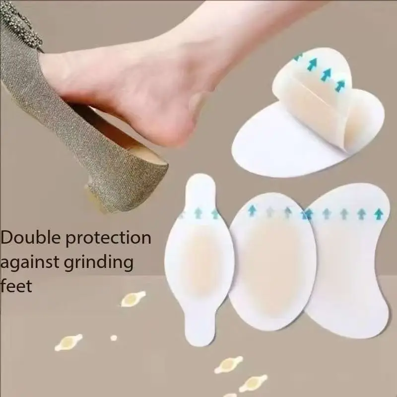 

50 шт. невидимых гидроколлоидных наклеек для ног, защитных накладок от натирания для пяток, водонепроницаемых средств по уходу за обувью