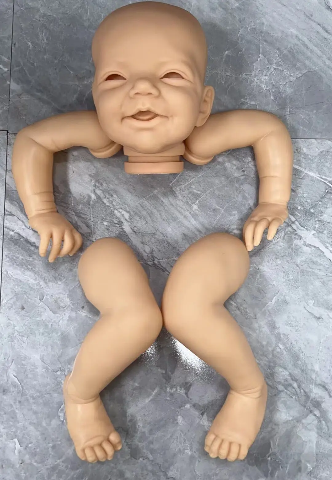 Npk 20Inch Charlie Reborn Pop Kit Lifeike Frisse Kleur Zachte Diy Pop Delen Met Doek Lichaam En Ogen