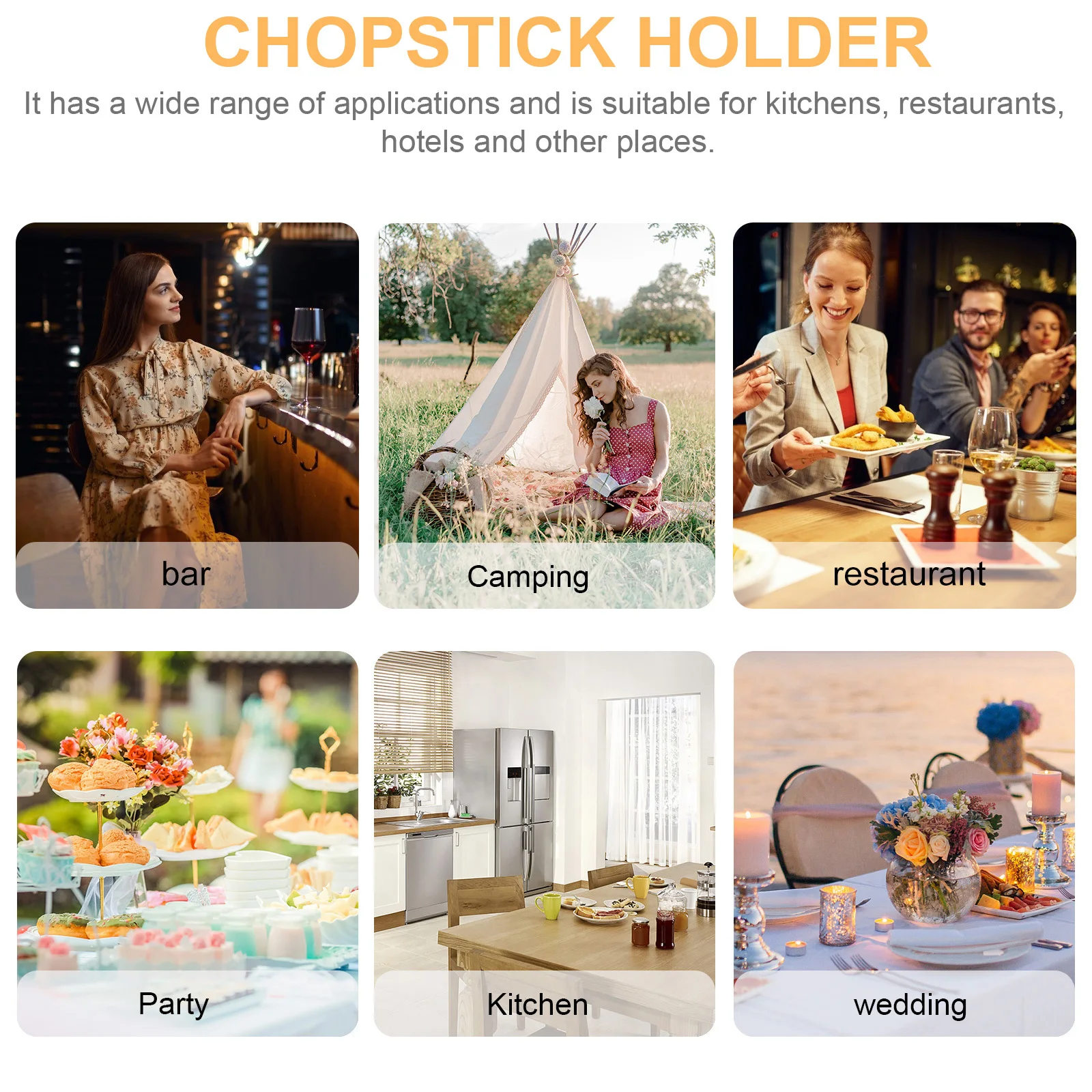 

5pcs Stainless Steel Chopstick Rests Kitchen Tableware Holders Household Cutlery Organizer Desktop Fork Rest Spoon Stand