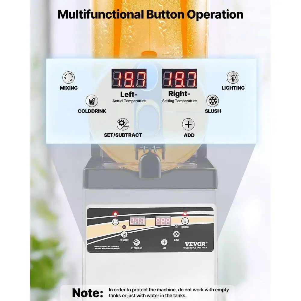 ماكينة صنع السلوشي التجارية سعة 15 لترًا من مارغريتا عصير المجمدة للعصائر والسلشيات