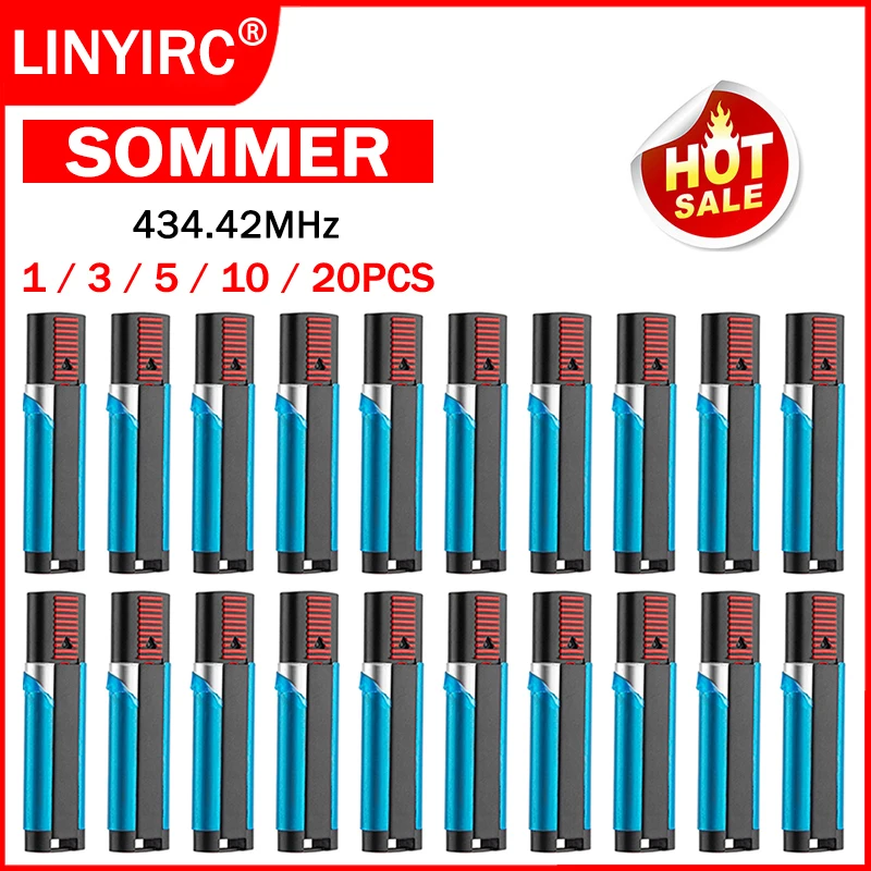 

SOMMER TX03-434-4-XP 434,42 МГц пульт дистанционного управления для ворот 434 МГц для SOMMER 4013 TX03 434 4 XP 4014 4022 TX02 434 2 устройство открывания гаражных ворот