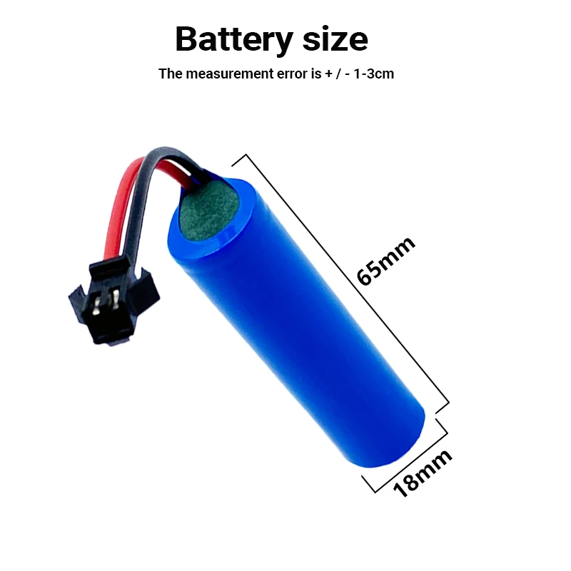 3.7V 2000mAh 15C 18650 rechargeable li battery sm-2p plug interface suitable for JJRC remote control stunt vehicle Q85 battery