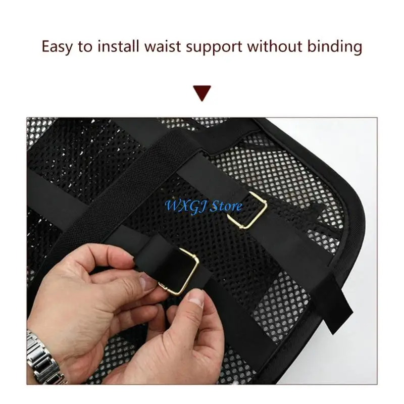 

37JE Beaded Comfort Cover Lumbar Back Brace Support Cushion Universal Vehicle Chair Summer Ventilated Cooling Pad