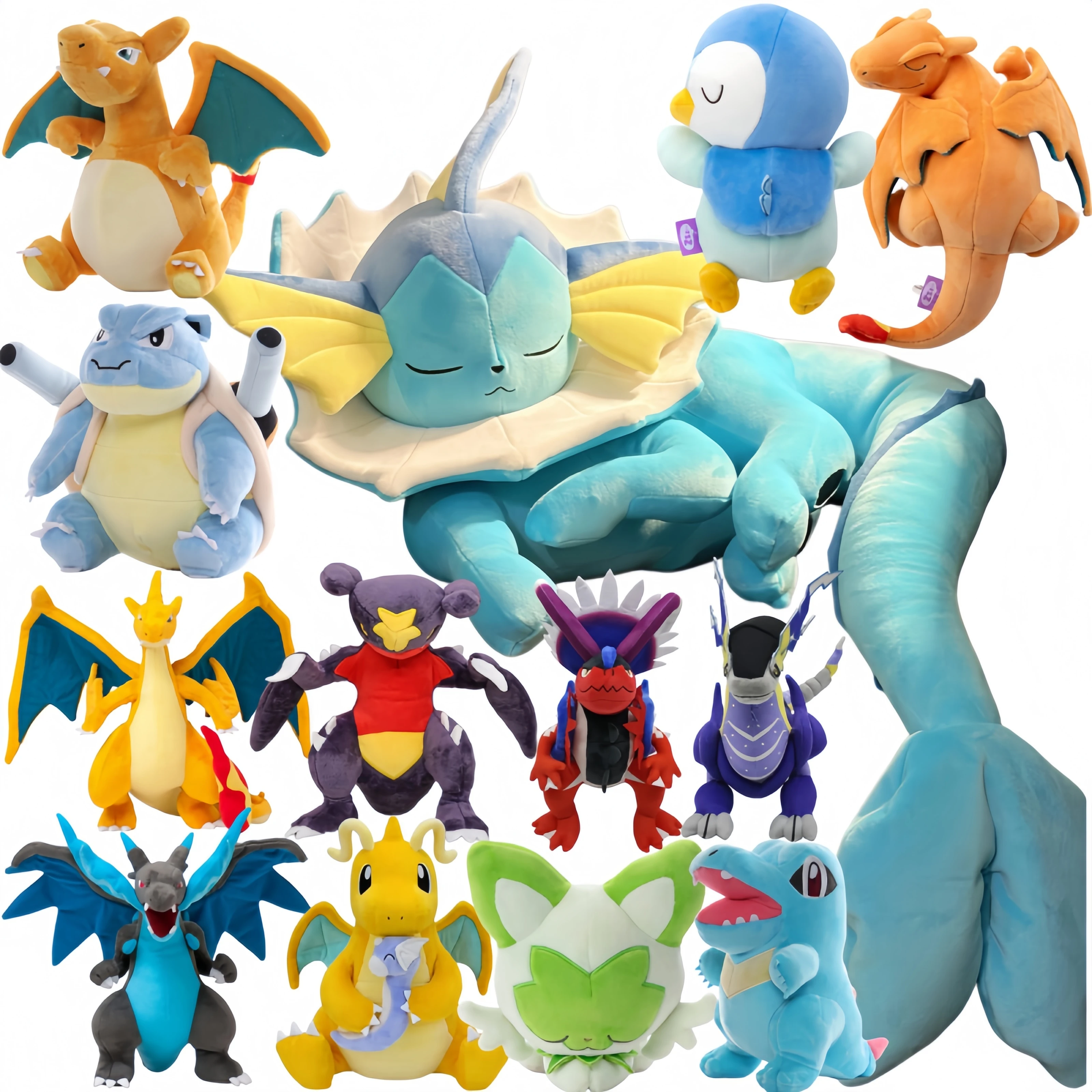 

Плюшевая игрушка Покемон Пикачу, спящий Вапореон, Бластойз, Чаризард, Драгонайт, Эвей, мягкая кукла, подарок