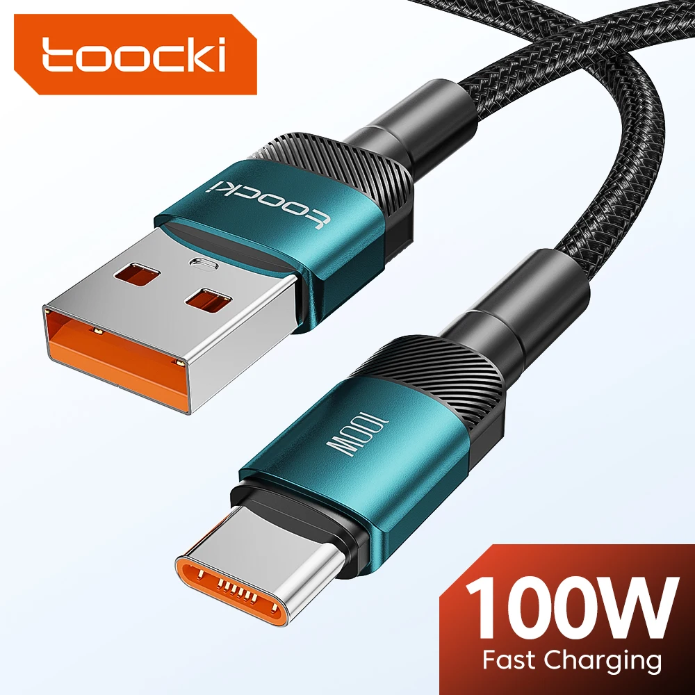 Toocki USB Type C Cable 100W Fast Charging USB C Charger Cord For Huawei Honor Xiaomi Realme Oppo Samsung USB A to Type C Cable