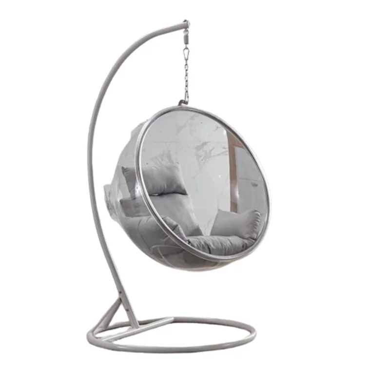 

Base Egg Hanging Chair Indoor Basket Transparent Swing Garden Chair Hammock Metal Cadeira Jardim Varanda Home Decoration