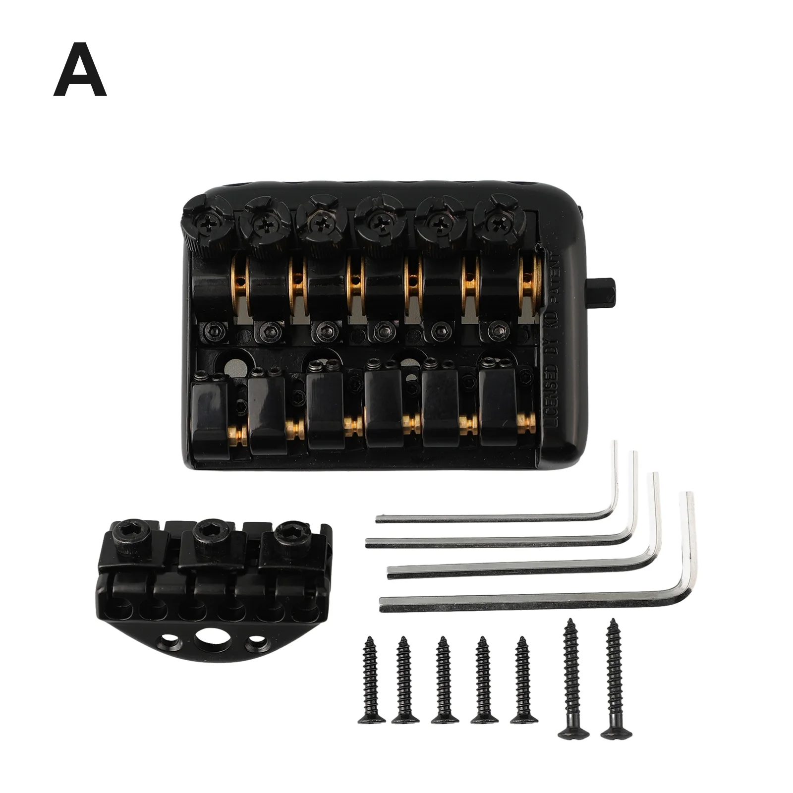 Headless Electric Guitar Bridge Tailpiece With Parts 6String Fixed Bridge Saddle Style Knobs For Electric Guitar