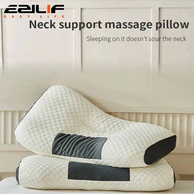 

Ортопедическая подушка для шеи помогает заснуть и защитить подушку для шеи Бытовая массажная подушка из соевого волокна для спа для сна