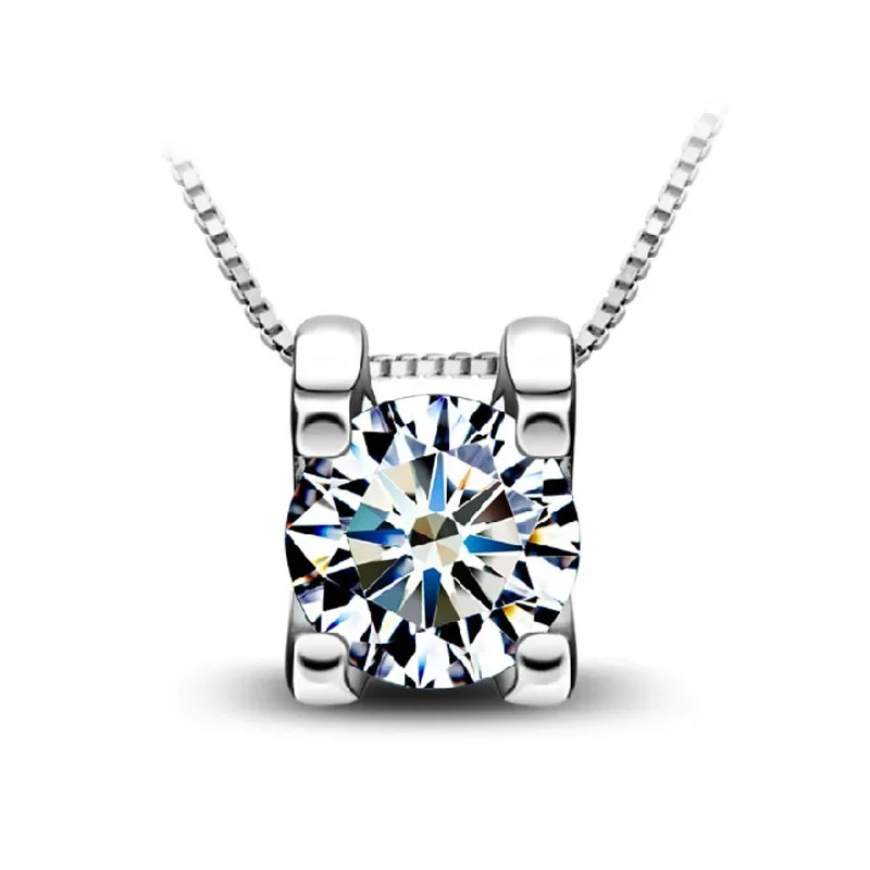 925 Sterling Silver Necklace Zircom for Women 18k Gold Plated Jewelry Pendant Birthday Party Gift Jewelry Gift New N14