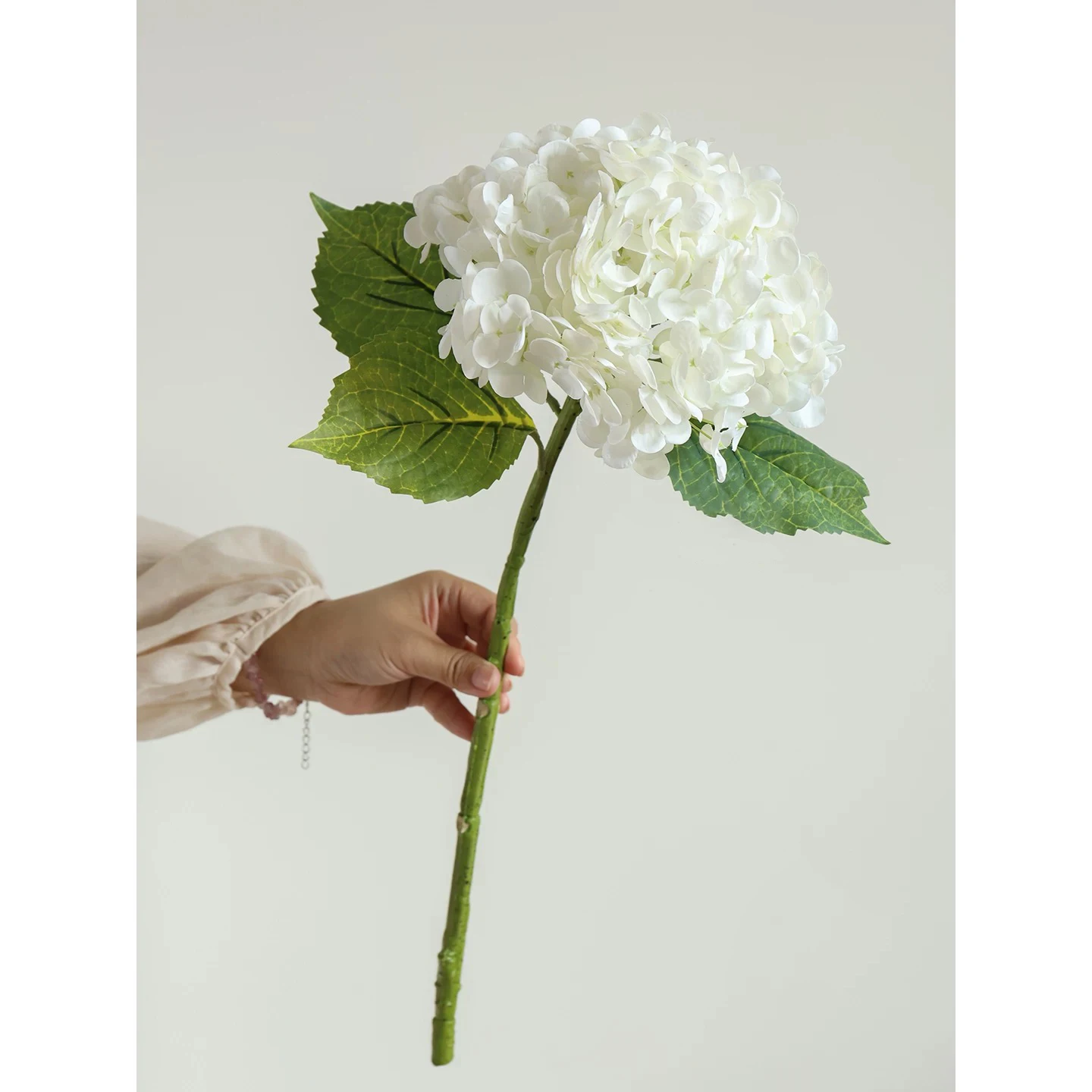 3PCS Green Hydrangea Artificial Flowers Like Real Hydrangea Flowers Decor Wedding Arrangement Flowers Decor Bridal Bouquet 3Pcs