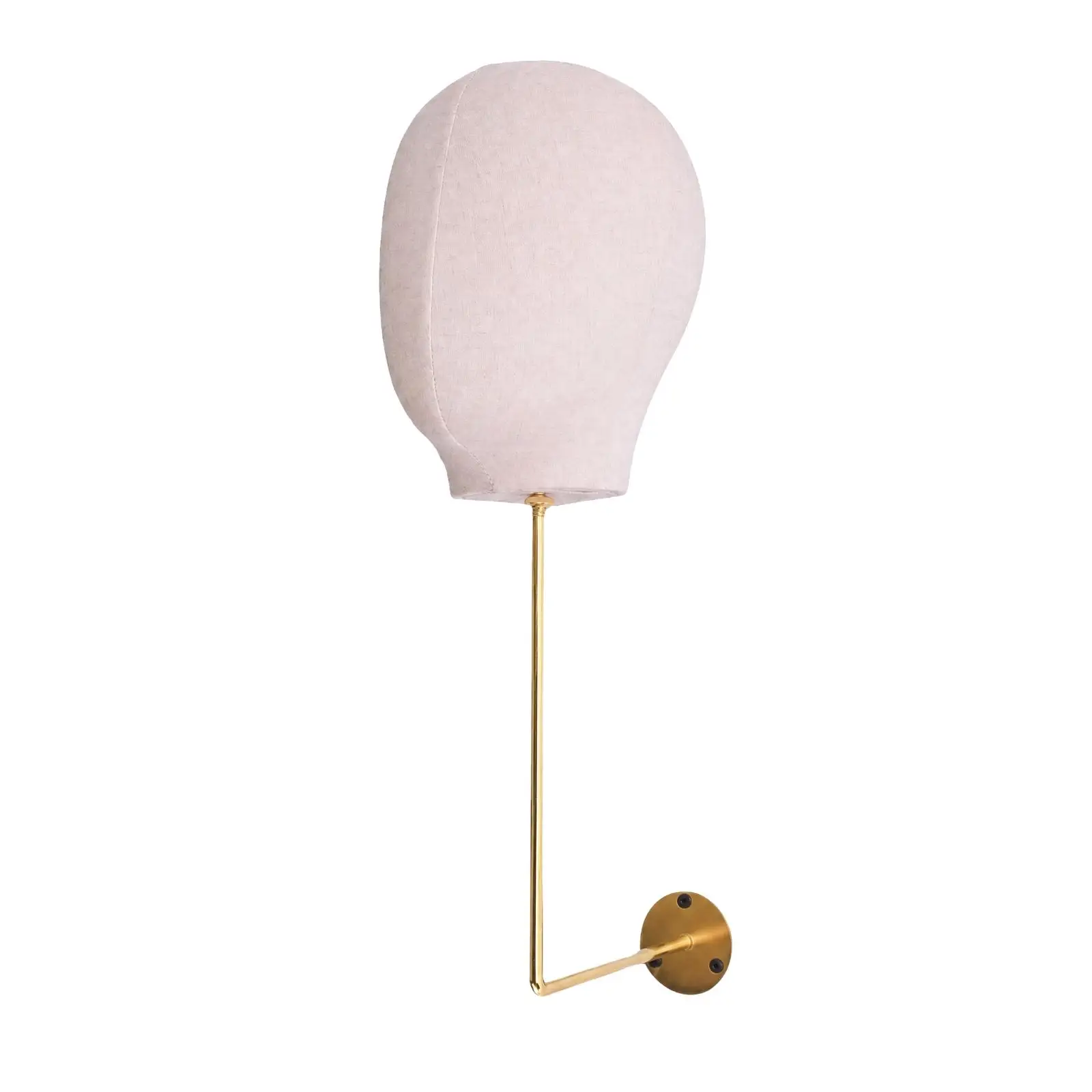 Wall Mounted Hat Display Stand with Mannequin Head Form Metal Hook for Home Retail Organizer
