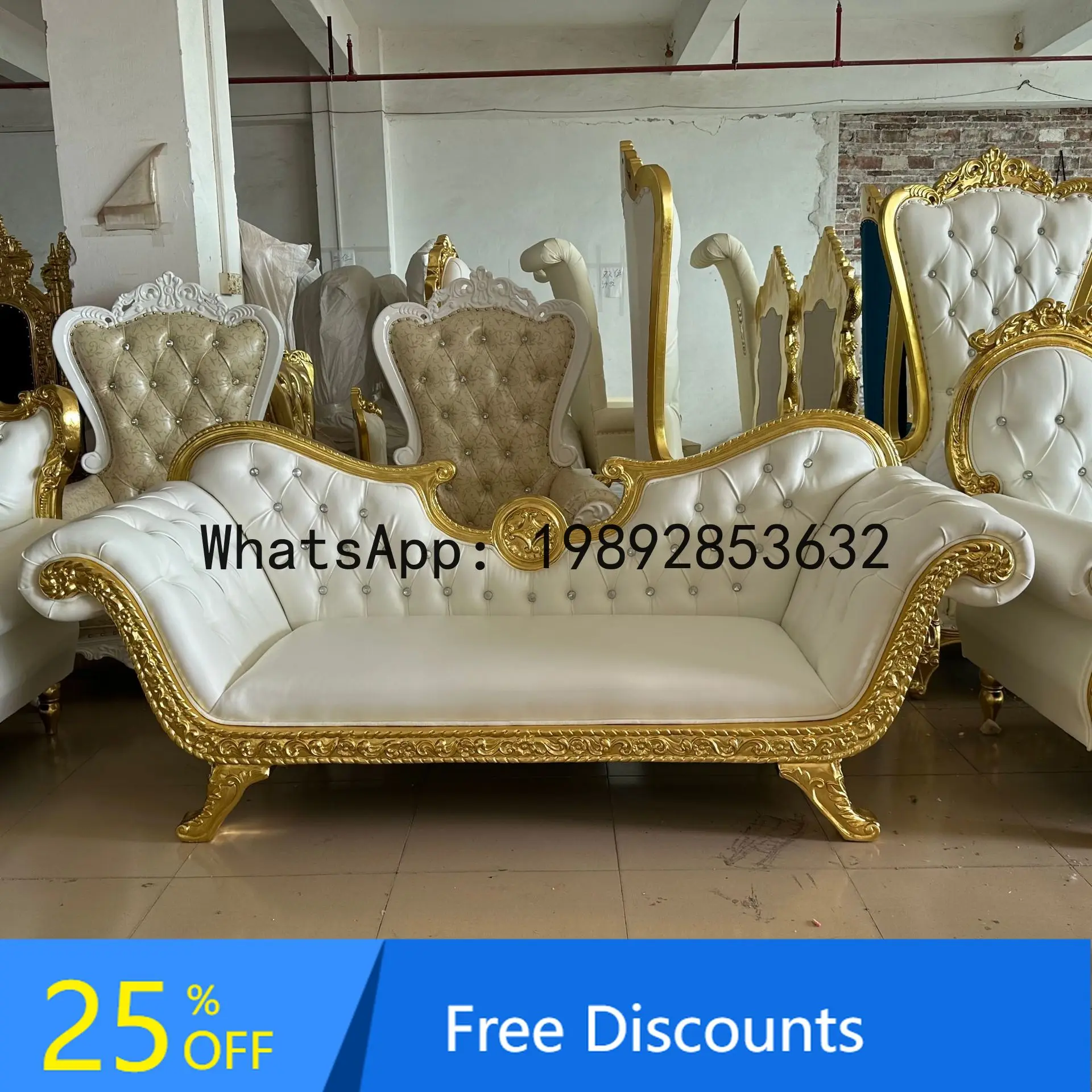 CZ European Style Chaise Lounge Chair Beauty Recliner Bedroom Neoclassical Sofa Chair