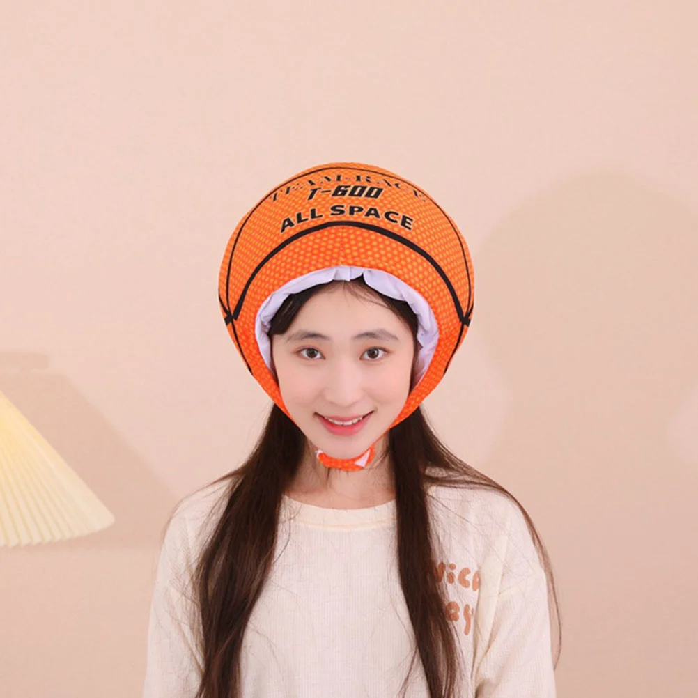 

Performance Props Plush Novelty Hat Party Selfie Photo Headwear Costume Decorative Basketball Headgear Cosplay