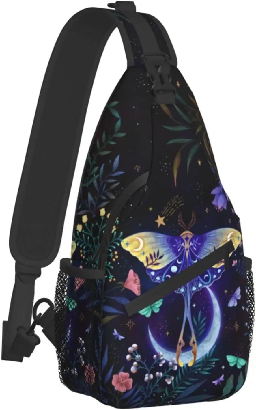 Butterflies Sling Bag Crossbody Sling Backpack for Women Men Travel Hiking Daypack Chest Shoulder Bag Travel Hiking Daypack