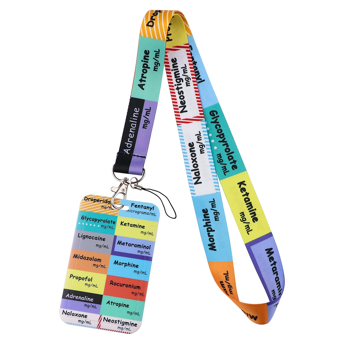 Human Anatomy Organ Medical Credential Holder Nurse Lanyards for Key Neck Strap For Card Badge Gym Keychain Keyring Accessories