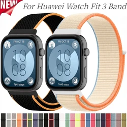 Nylon Loop Strap For Huawei Watch Fit 3/4/4 pro Smartwatch Adjustable Bracelet Correa For Huawei Watch Fit 3 Wristband Accessory