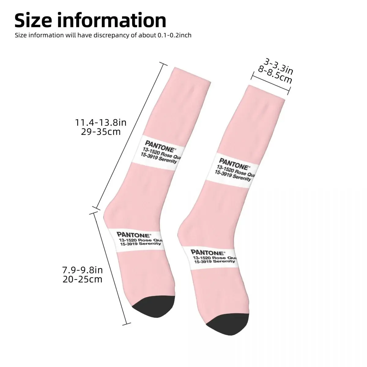 Pantone Rose Quartz Serenity Socks Harajuku Super Soft Stockings All Season Long Socks Accessories for Unisex Gifts