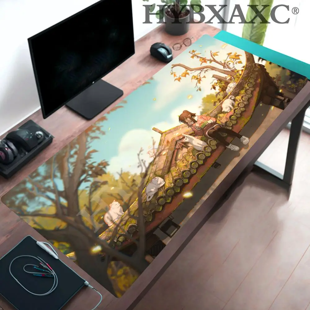 

HYBXAXC anime girls Hua Ming wink art Mouse Pad Durable Rubber Pad Stable Smooth Table Mat for Computer Keyboard Home Office