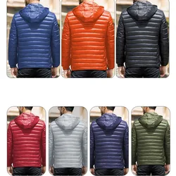 Masculino all-season ultra leve para baixo algodão jaqueta resistente ao vento respirável casaco grande tamanho masculino hoodies jaquetas masculino outwear