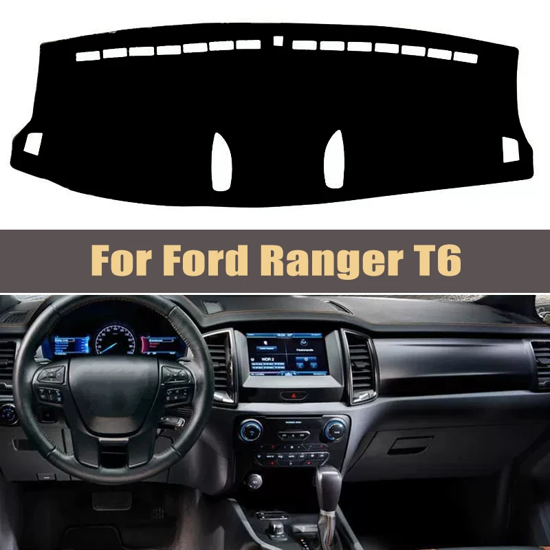

Car Dashboard Cover Sun Shade Mats Avoid Light Pads Instrument Panel Protective For Ford Ranger T6 Car Accessories
