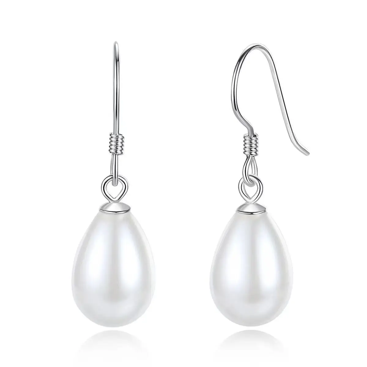 100pcs/bag 10/14/16/18mm Bright Imitation Pearl Water Drop Pendant Brooch Sheep-eye DIY Earrings Bracelet Necklace Wholesale
