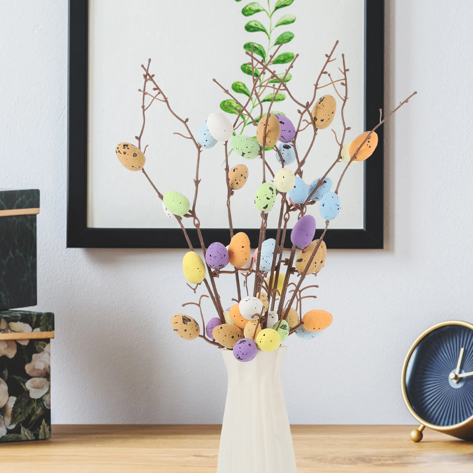 

10 Pcs Simulated Easter Egg Branches Floral Picks for Decoration Artificial Decorative Arrangements Filler