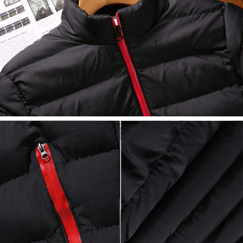 Mens Winter Jackets Fashion Casual Windbreaker Stand Collar Thermal Coat Outwear  Oversized Outdoor Camping Jacket Male Clothes