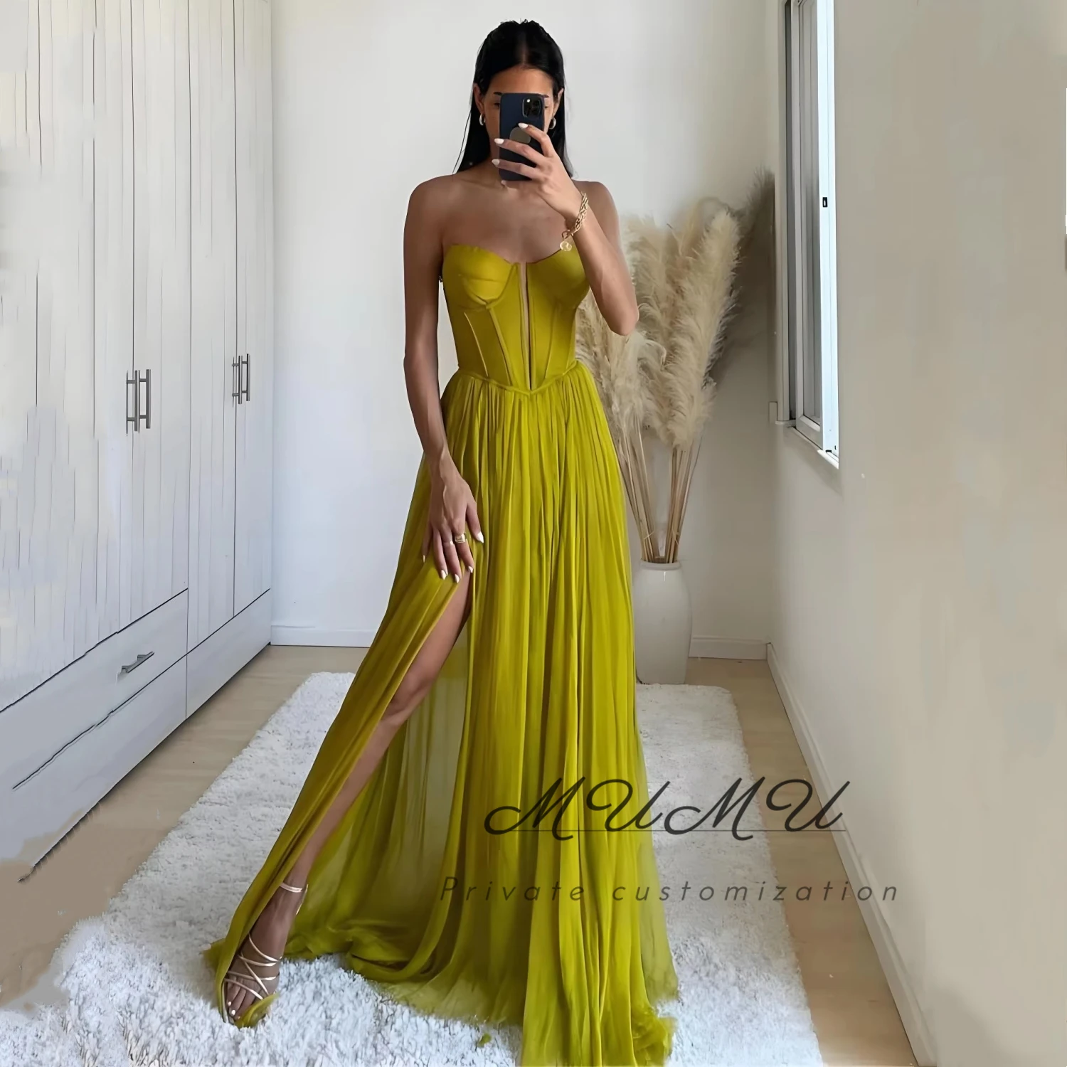 

MuMu Customized Prom Dresses for Special Occasions Luxurious Women's Evening Dresses فساتين سهرة Платье Вечернее Chiffon Dress