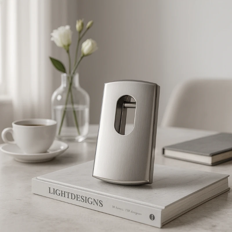 

Stainless Steel Business Card Holder Push Open Case Slim Elegant Organizer Premium Name Card Box Gift for Men Women